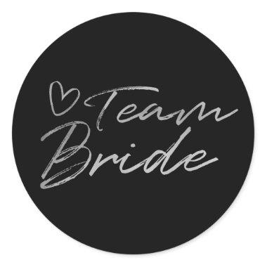 Team Bride - Silver faux foil sticker