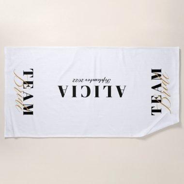 TEAM BRIDE Two-Tone Beach Towel