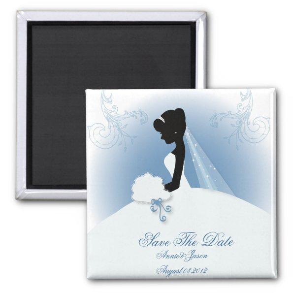 Team bride Wedding gown Bride bridal silhouette Magnet