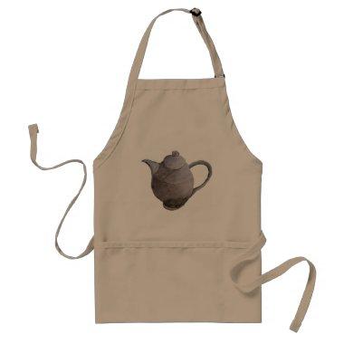 Teapot art illustration kitchen art adult apron