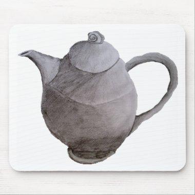 Teapot art illustration kitchen art mouse pad