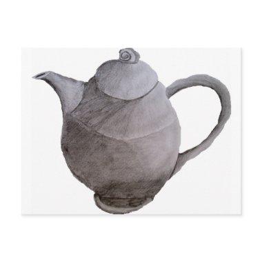 Teapot art illustration kitchen art post