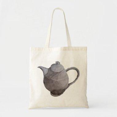 Teapot art illustration kitchen art tote bag