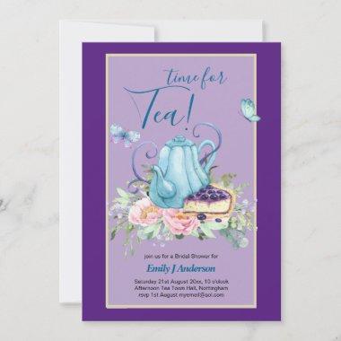 Teapot Bridal Shower Teatime Afternoon Tea Invites