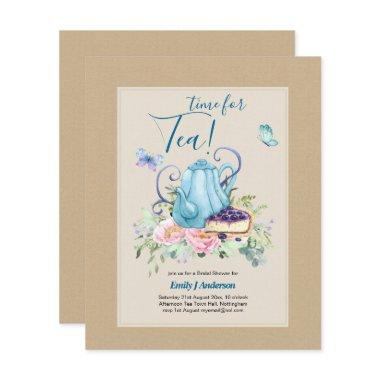 Teapot Bridal Shower Teatime Afternoon Tea Invites