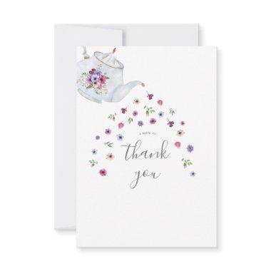 Teapot Floral Bridal Tea Party Thank You