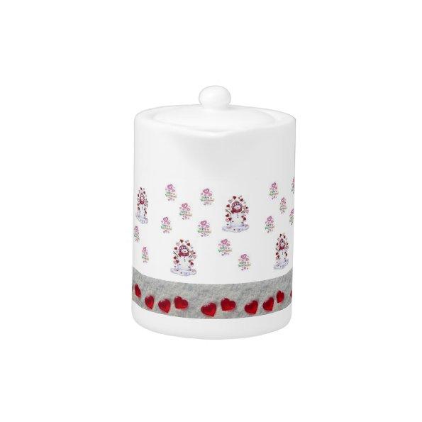 Teapot Valentine's Day Snowman