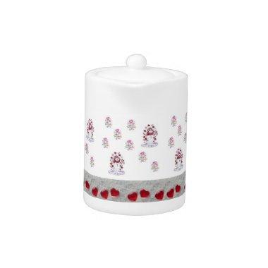 Teapot Valentine's Day Snowman