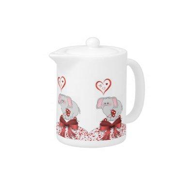 Teapot Vintage Elephant Valentine's Day