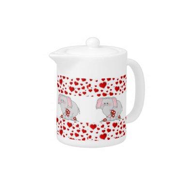 Teapot Vintage Elephant Valentine's Day
