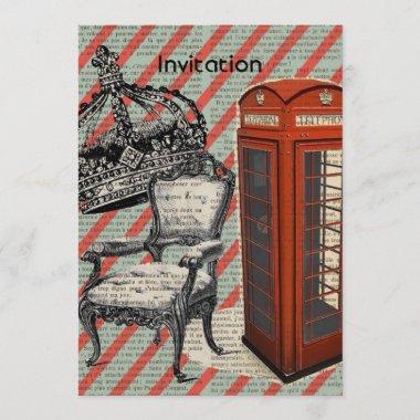 telephone booth victorian jubilee crown london Invitations