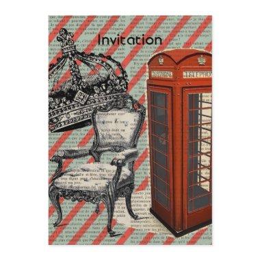 telephone booth victorian jubilee crown london Invitations