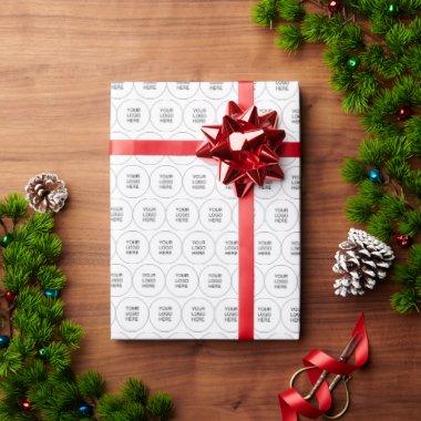 Template Upload Add Your Business Logo Here Wrapping Paper