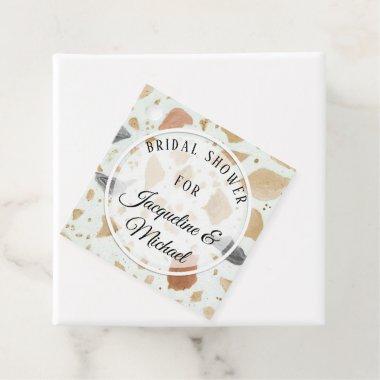 Terra-cotta Terrazzo Modern Earthy Bridal Show Favor Tags