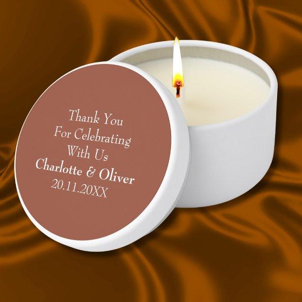 Terra Cotta Wedding Scented Soy Wax Mini Candle Favors