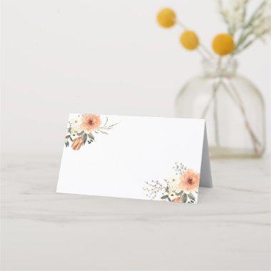 Terracota Flower Blank Wedding Invitations