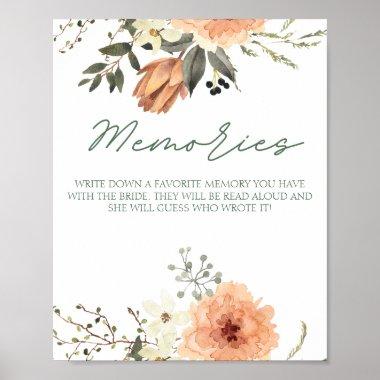 Terracota Flower Write Memories Poster