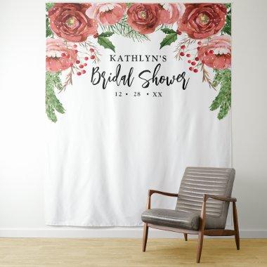 Terracotta Blush Pink Floral  Tapestry