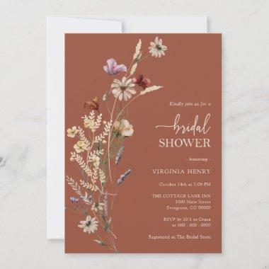 Terracotta Boho Bridal Shower Invitations