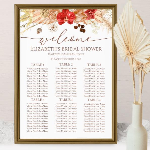 Terracotta Boho  Seating Charts