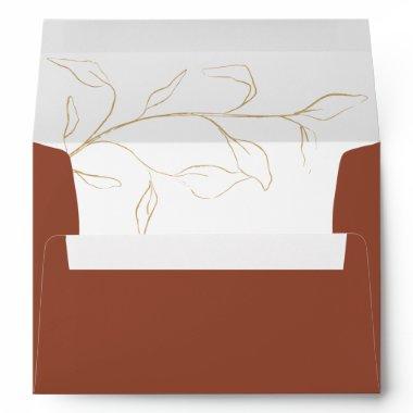 Terracotta  or Wedding  Envelope