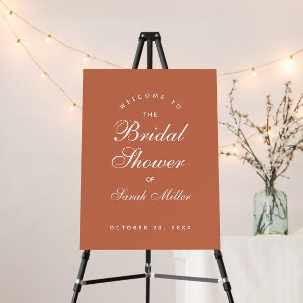 Terracotta  Welcome Simple Script Foam Board
