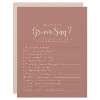 Terracotta  What did the Groom Say
