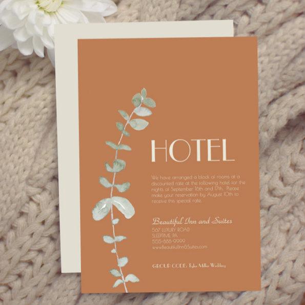 Terracotta Eucalyptus Deco Wedding Hotel Enclosure