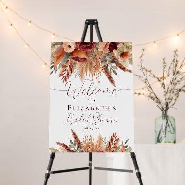 Terracotta Fall Dried Flowers Pampas Grass Welcome Foam Board
