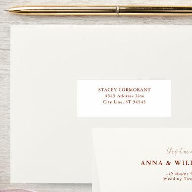 Terracotta Fall Wedding Guests Address Labels