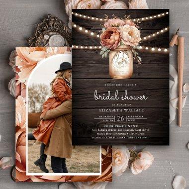 Terracotta Floral Barn Wood Photo