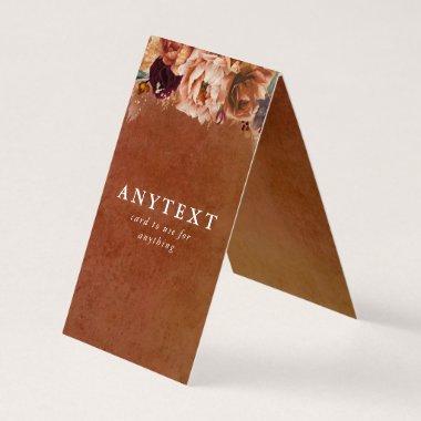 Terracotta Floral Boho Folded Invitations