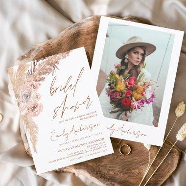 Terracotta Floral Boho Pampas Grass