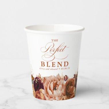 Terracotta Floral Boho The Perfect Blend Paper Cups