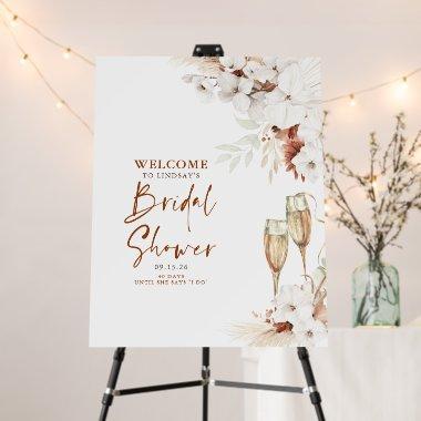 Terracotta Floral Bridal Shower Brunch Welcome Foam Board