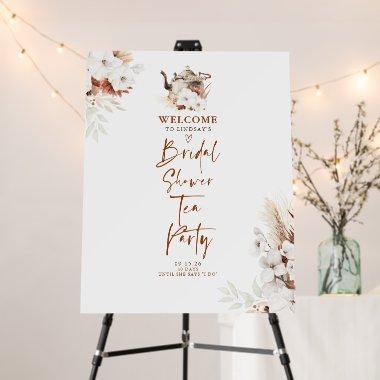 Terracotta Floral  Tea Party Welcome Foam Board