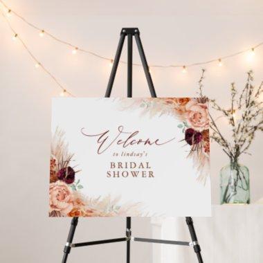 Terracotta Floral Bridal Shower Welcome Sign