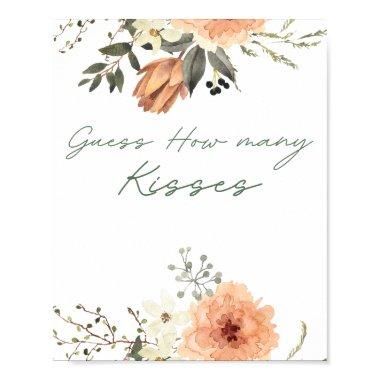 Terracotta Flowers Guess How Many Kisses Poster