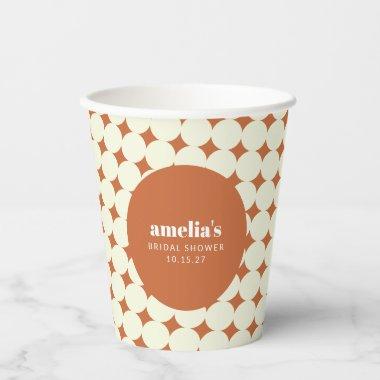 Terracotta Geometric Unique  Custom Paper Cups