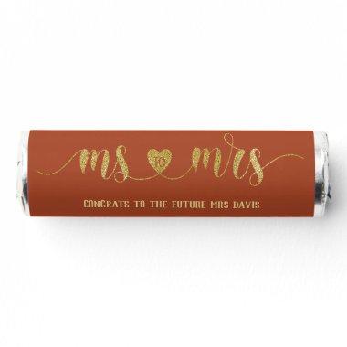 Terracotta Gold Ms to Mrs Bridal Shower Breath Savers® Mints