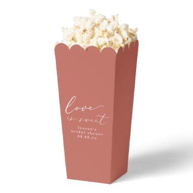 Terracotta Love is Sweet  Popcorn Favor Boxes