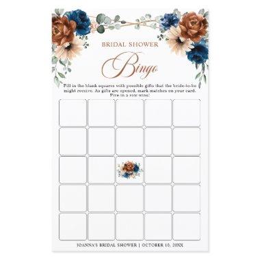 Terracotta Navy Blue Greenery  Bingo