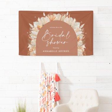 Terracotta pampas grass modern  banner