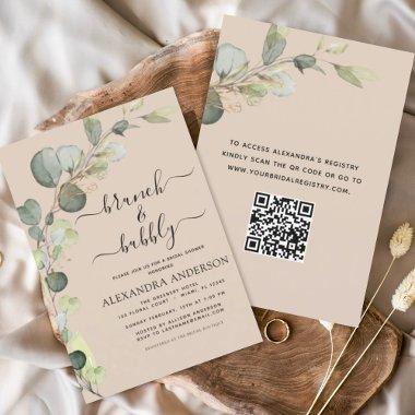 Terracotta QR Code Brunch & Bubbly Eucalyptus