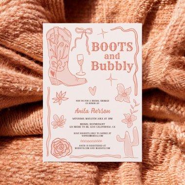 Terracotta scribbles boots bubbly