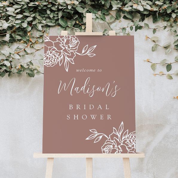 Terracotta | Secret Garden Bridal Shower Welcome Foam Board