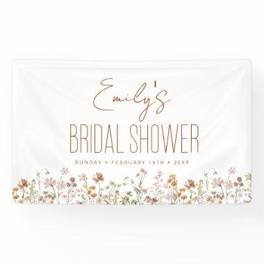 Terracotta Wildflower Boho Bridal Shower Banner