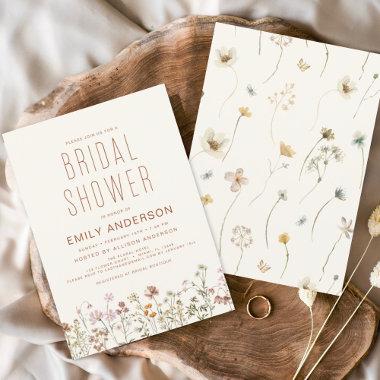 Terracotta Wildflower Bridal Shower Invitations
