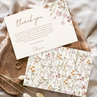 Terracotta Wildflower Bridal Shower Thank You Invitations