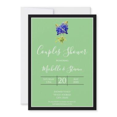 Texas Bluebonnets on Sage, Spring, Couples Invitations